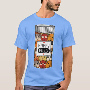 Camiseta Cerdo guineano divertido feliz Meds Mujeres Niños 