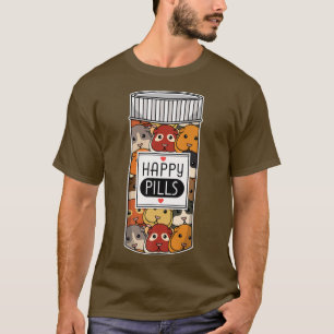 Camiseta Cerdo guineano divertido feliz Meds Mujeres Niños 