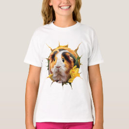 Camiseta Cerdo guineano entre los Daffodils