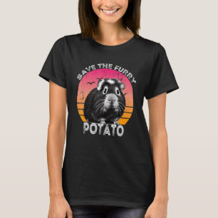 Camiseta Cerdo guineano salva la papa de la furia