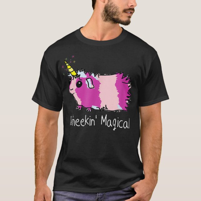 Camiseta Cerdo guineano unicornio reducción mágica guin (Anverso)