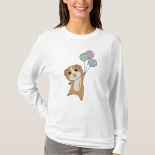 Camiseta Cerdo guineano vuela con globos que matan a los an