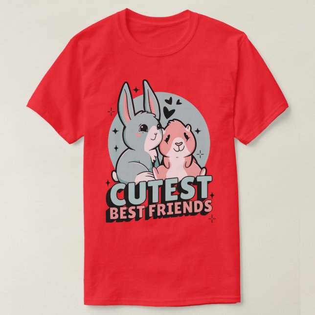 Camiseta Cerdo guineano y conejito (Diseño del anverso)