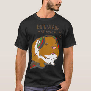 Camiseta Cerdo guineano y gracioso roedor musical