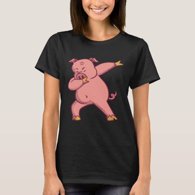Camiseta Cerdo haciendo dab (Anverso)