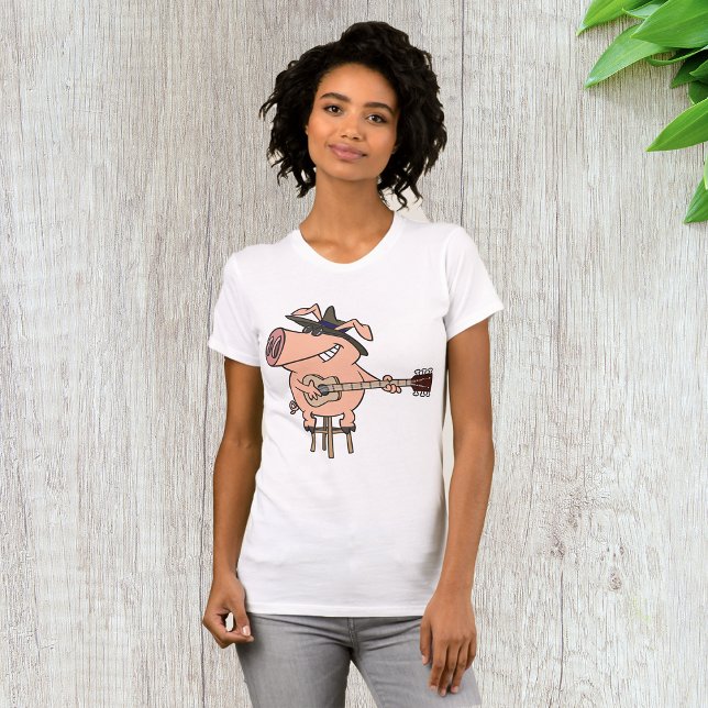Camiseta Cerdo Jugando El Blues (Subido por el creador)