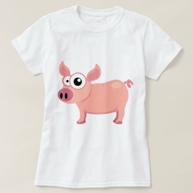 Camiseta Cerdo lindo (Diseño del anverso)
