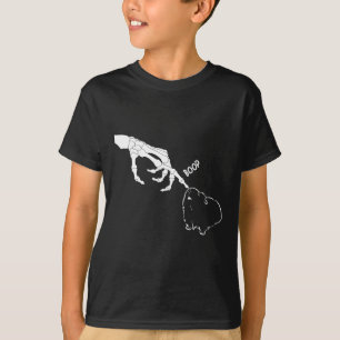 Camiseta Cerdo Mano de Esqueleto Espeluznante Boop Divertid