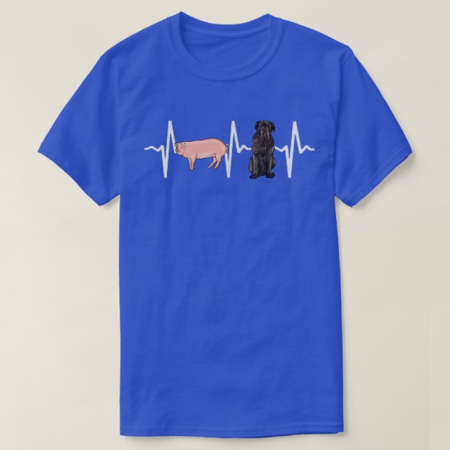 Camiseta Cerdo Napolitano Mastiff Heartbeat Dog Lover (Diseño del anverso)