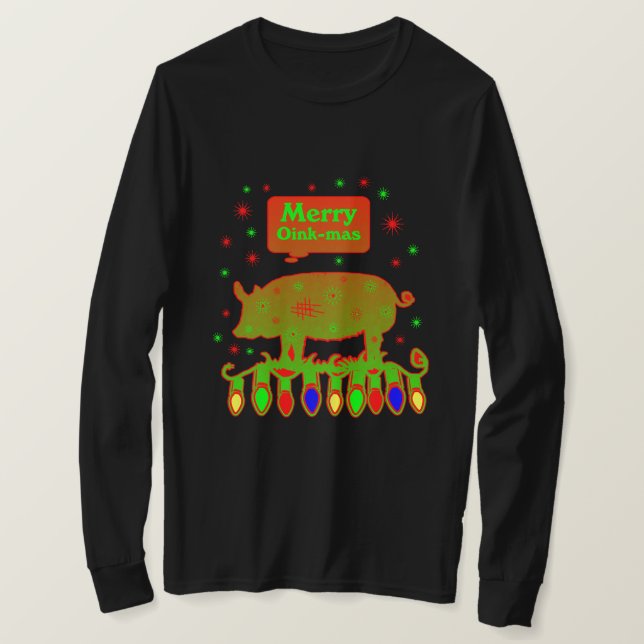 Camiseta Cerdo navidad (Anverso del diseño)