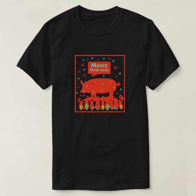 Camiseta Cerdo navidad (Diseño del anverso)