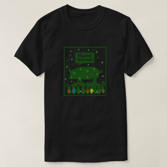 Camiseta Cerdo navidad (Diseño del anverso)