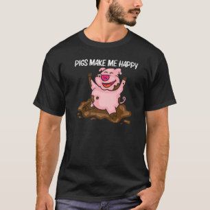 Camiseta Cerdo Para Hombres Hombres Hembra Hogar Granja