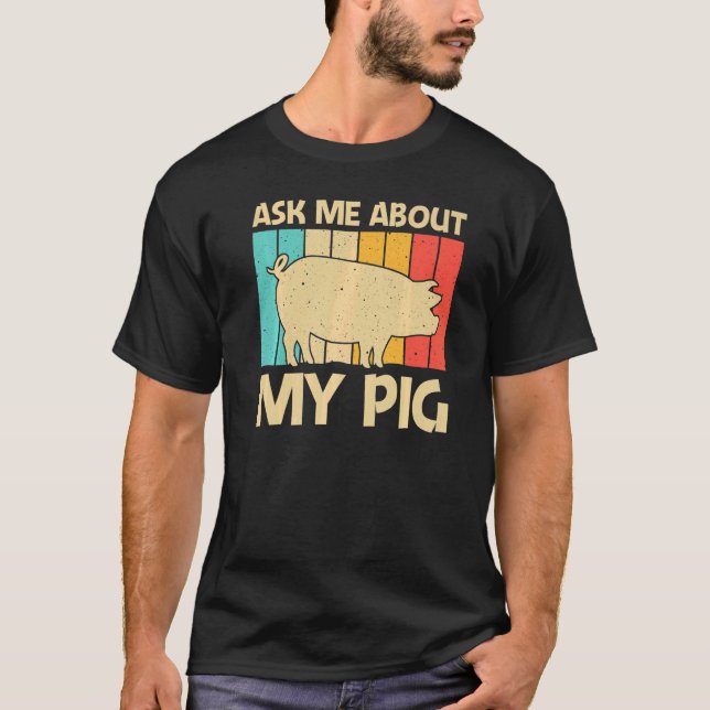 Camiseta Cerdo Para Hombres Mujeres Bacon Animal Granero Ce (Anverso)