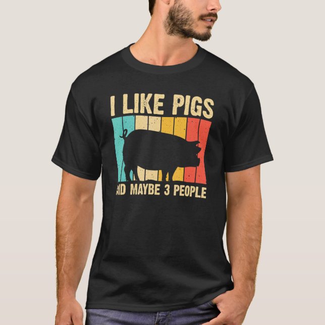 Camiseta Cerdo Para Hombres Mujeres Explotación Porcina Vin (Anverso)