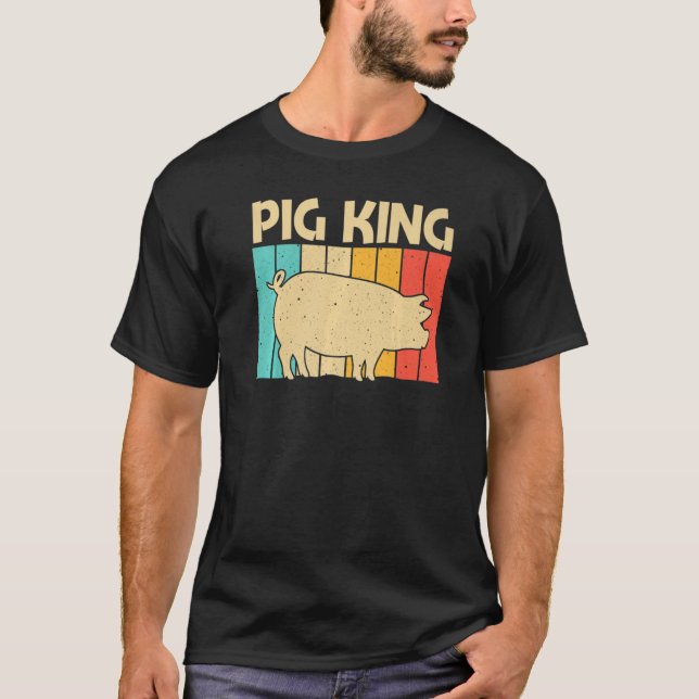 Camiseta Cerdo Para Hombres Papá Bacon Ganadero Cerdos (Anverso)
