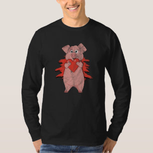 Camiseta Cerdo Para Mujeres Hombres Cerdito Cerda Jabalí L