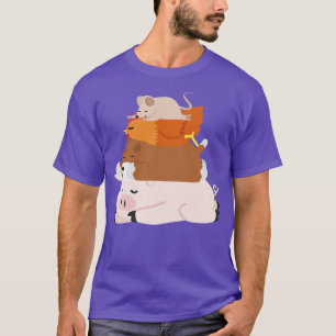 Camiseta Cerdo Perro Pollo Ratón Piel Funny