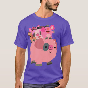 Camiseta Cerdo Personalizado con lechones