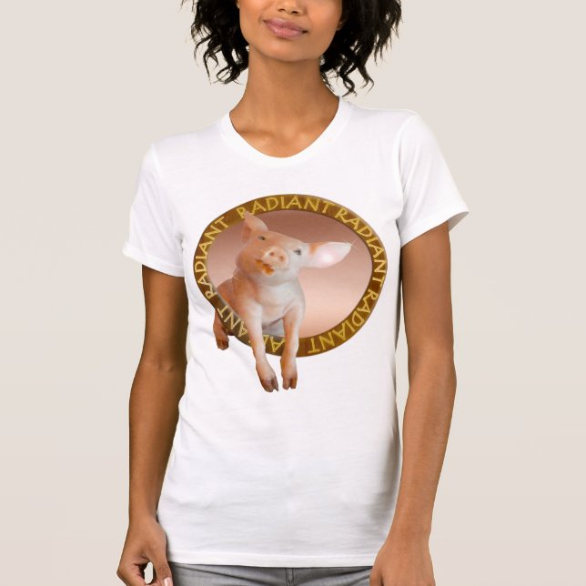 Camiseta Cerdo radiante (Anverso)