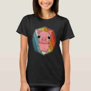 Camiseta Cerdo Retro Granja Animal Lindo Cerdito 1