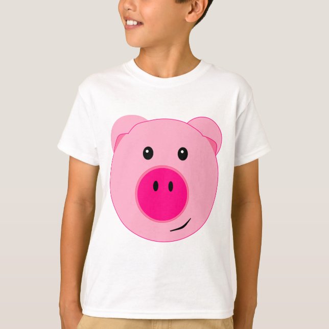 Camiseta Cerdo rosado lindo (Anverso)
