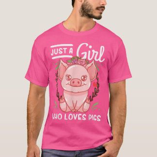 Camiseta Cerdo Un Chica Que Ama Los Cerdos4551