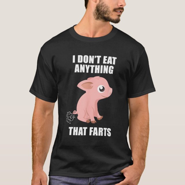Camiseta Cerdo Vegetariano No Comí Nada. (Anverso)