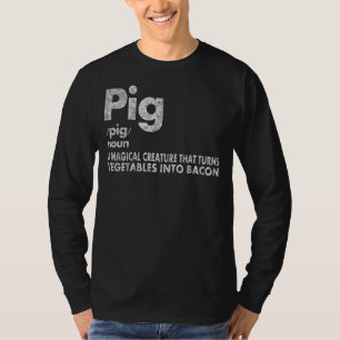 Camiseta Cerdo Y Bacon Definition Funny Bacon Amantes De Co