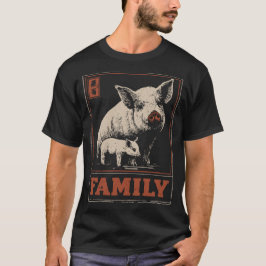 Camiseta Cerdo y lechón - Amor animal dulce madre y bebé