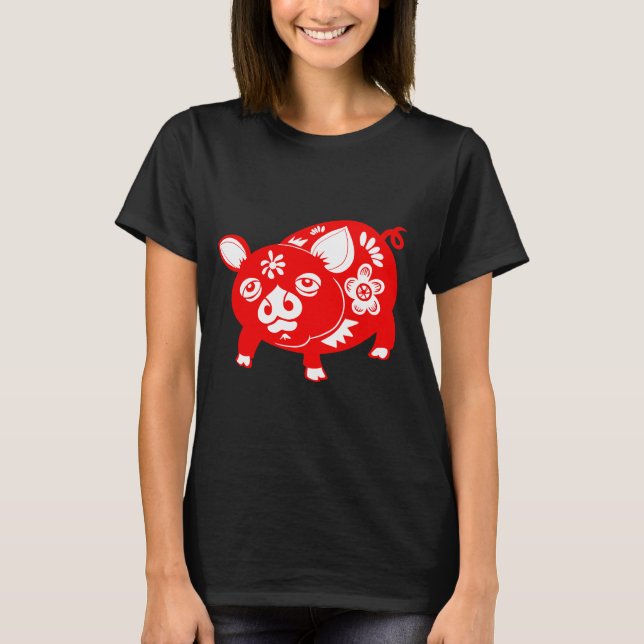 Camiseta Cerdo zodiaco chino (Anverso)