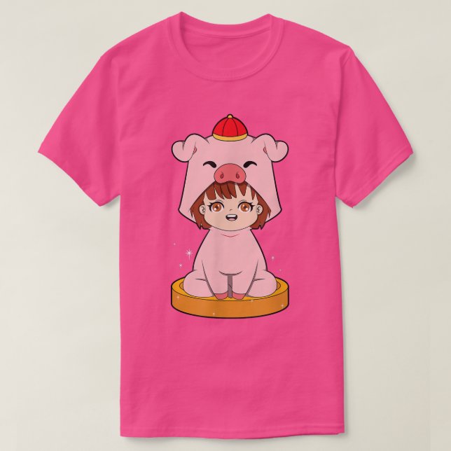 Camiseta Cerdo zodiaco chino427 (Diseño del anverso)