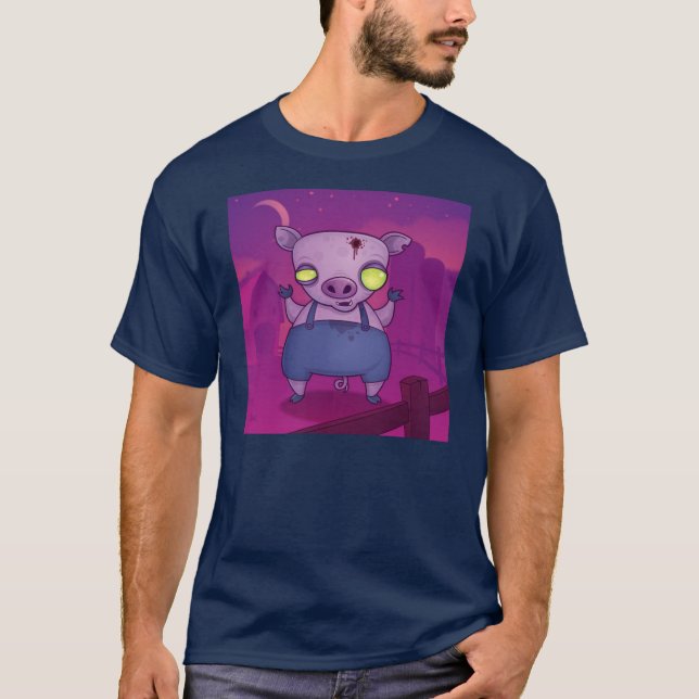 Camiseta Cerdo zombie (Anverso)
