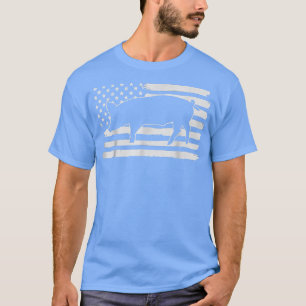 Camiseta Cerdos 4 De Julio Bandera De Estados Unidos Estado
