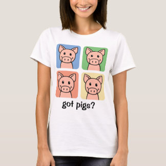 Camiseta ¿Cerdos conseguidos? Clip art del dibujo animado