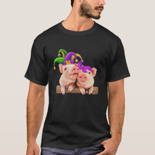 Camiseta Cerdos Cute Mardi Gras Con Bandana Mardi Gras Cost