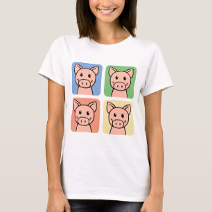 Camiseta Cerdos de Dibujos Animados ¡Los cerdos también son
