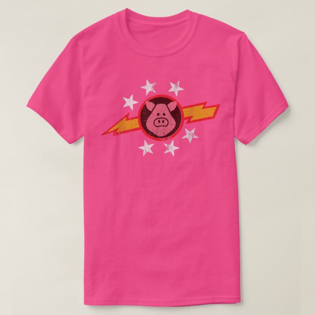 Camiseta Cerdos de época en el espacio (Diseño del anverso)