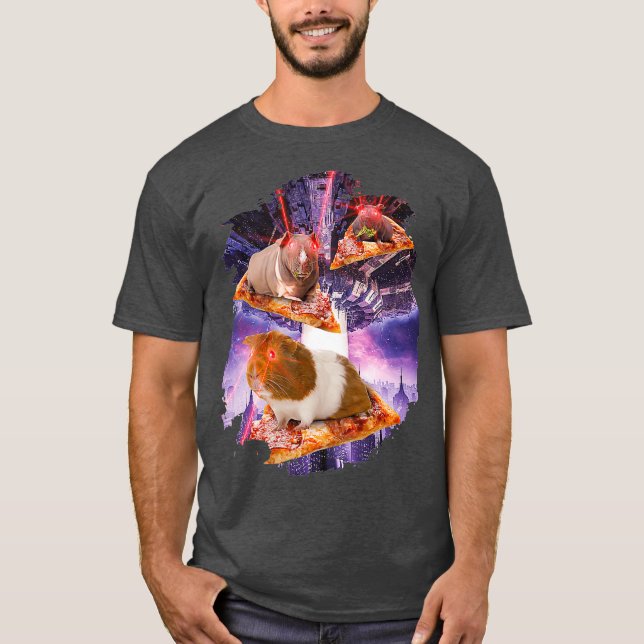 Camiseta Cerdos de Guinea con ojos láser I espacio de roedo (Anverso)