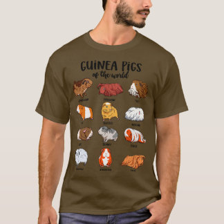 Camiseta Cerdos de Guinea del mundo Diversos conejillos de 
