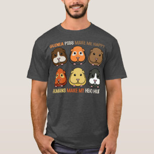Camiseta Cerdos de Guinea divertidos me hacen feliz a las m