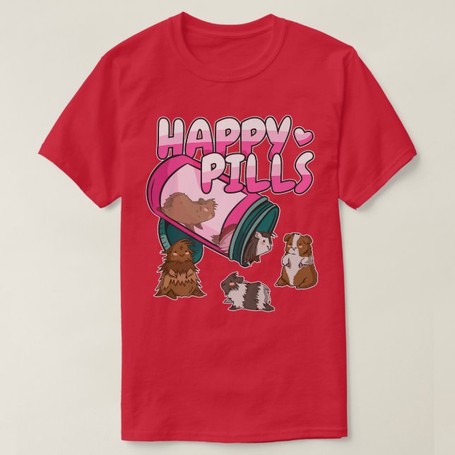 Camiseta Cerdos de Guinea felices (Diseño del anverso)