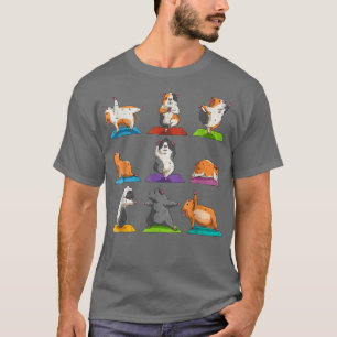 Camiseta Cerdos De Guinea Graciosos En Poses De Yoga