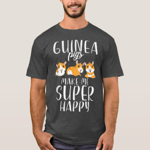 Camiseta Cerdos de Guinea me hacen super feliz cerdo guinea