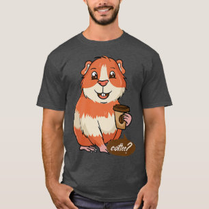 Camiseta Cerdos de Guinea y café Cansado Lunes Oficina Prem