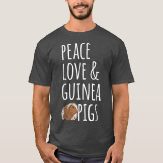 Camiseta Cerdos de Peace Love y Guinea