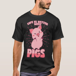 Camiseta Cerdos diciendo lechón rosado
