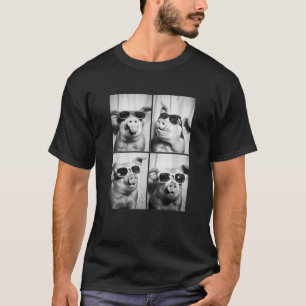 Camiseta Cerdos Divertidos Con Gafas De Sol Animales De Gra