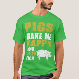 Camiseta Cerdos divertidos me hacen feliz diseño para los p
