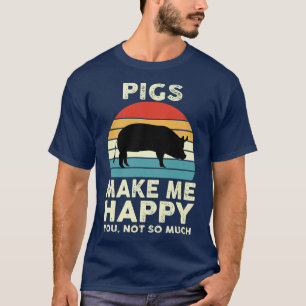 Camiseta Cerdos divertidos se alegran de no tener mucha pri